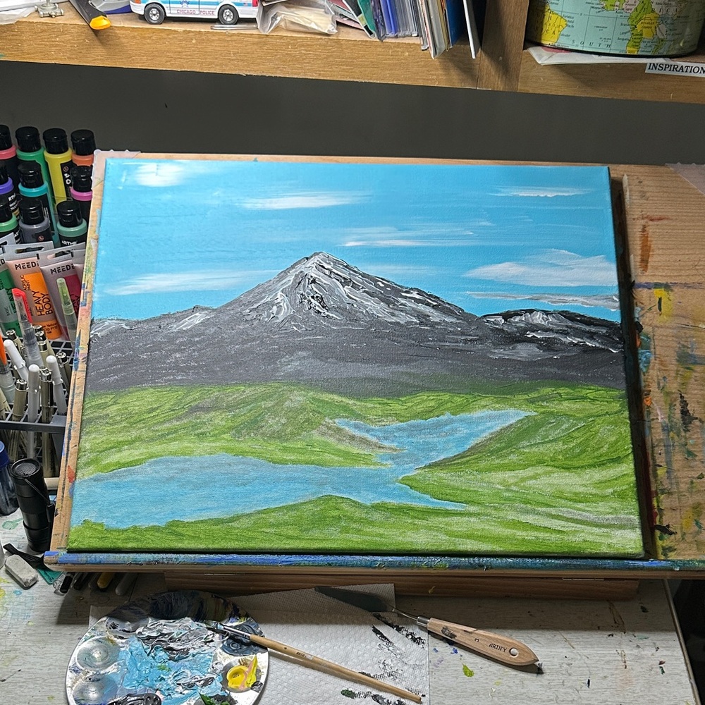 Serene Mountain Vista Canvas Art